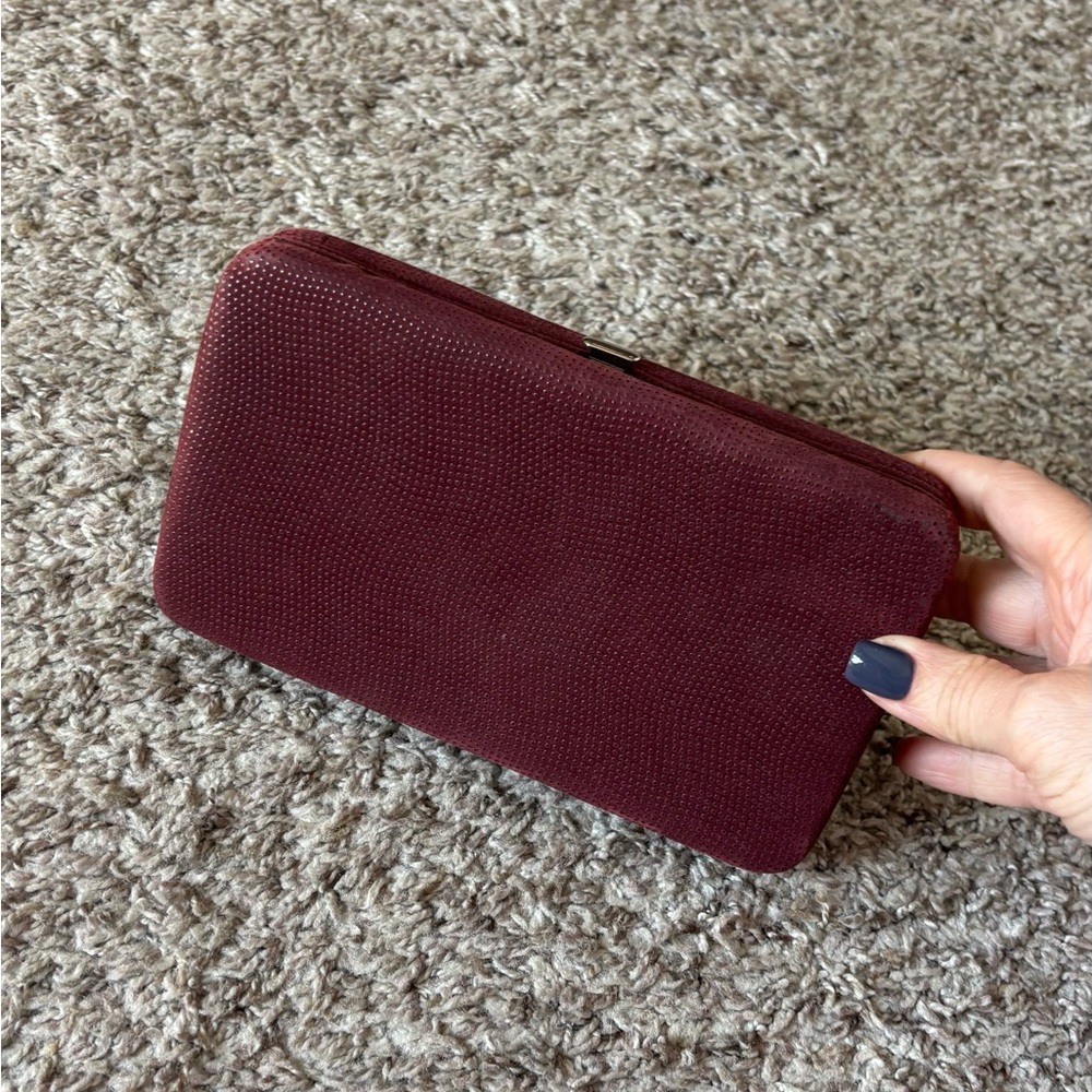 Elegant Burgundy Clutch